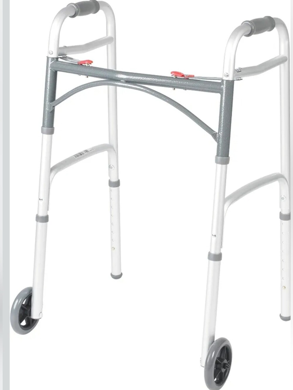 Lightweight Aluminium and Gray Rolling Walker